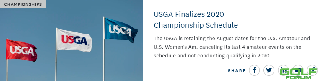 USGA宣布剩余赛程变更，美国女子公开赛中国站资格赛受波及 ...
