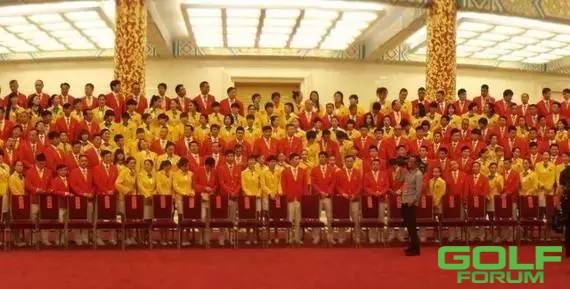 人民大会堂！中国高尔夫男子双星参加奥运动员会