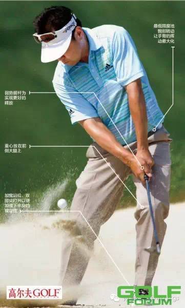 【每天高尔夫】打沙坑球的4个关键动作
