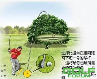 高球课堂▏三种方法逾越高尔夫球场的树障碍