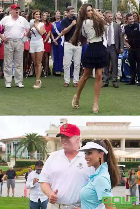 深V热裤小短裙，看看谁来到了高尔夫球场