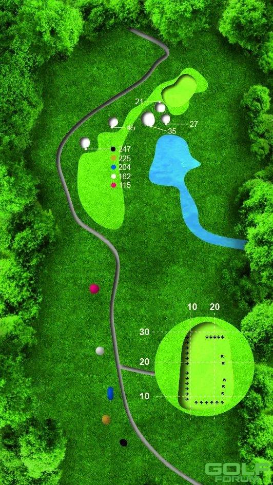 球场攻略|北京雁栖湖高尔夫球道图(十八洞)