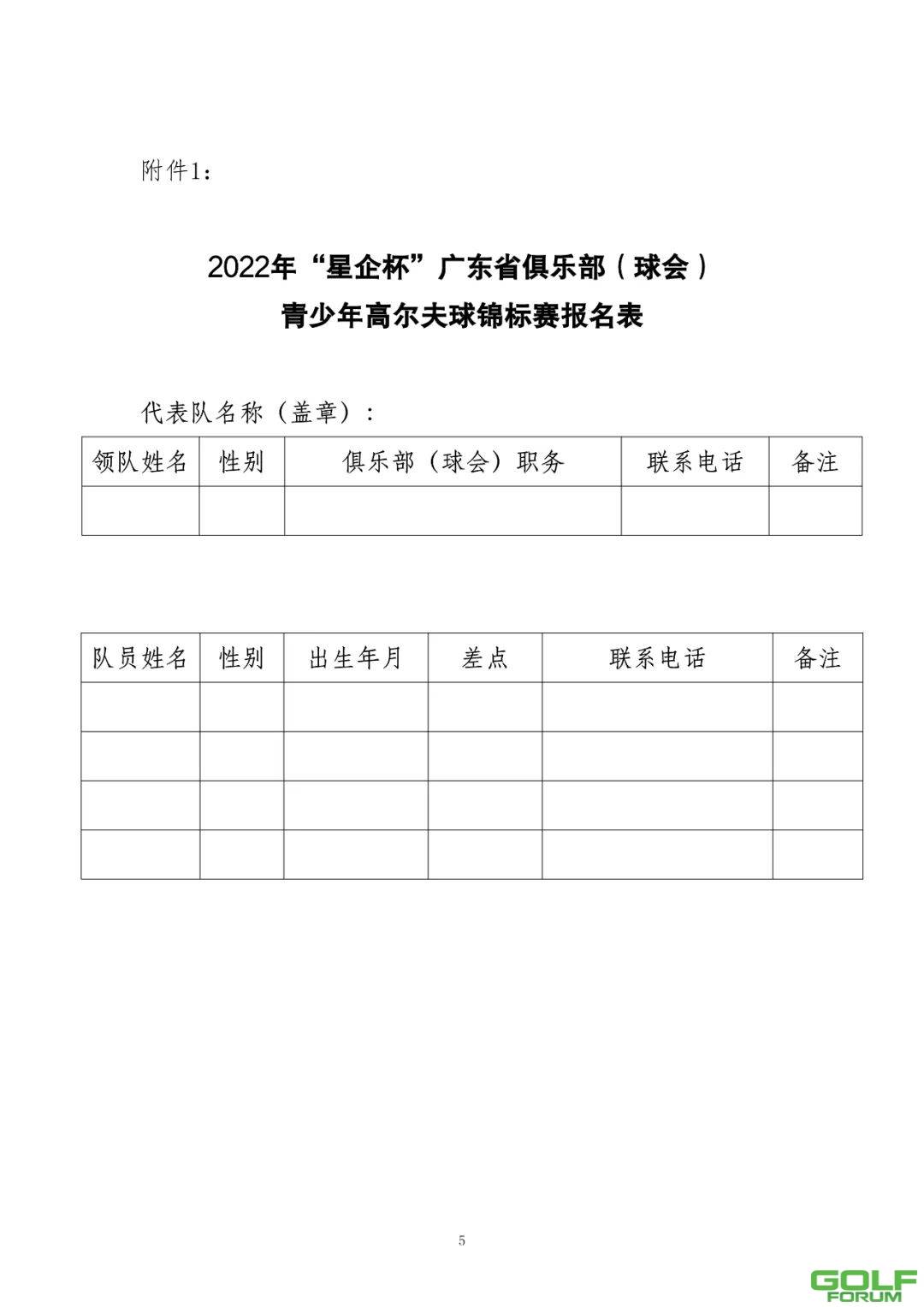 2022年“星企杯”广东省高尔夫俱乐部（球会）青少年高尔夫球锦标赛竞赛规程 ...