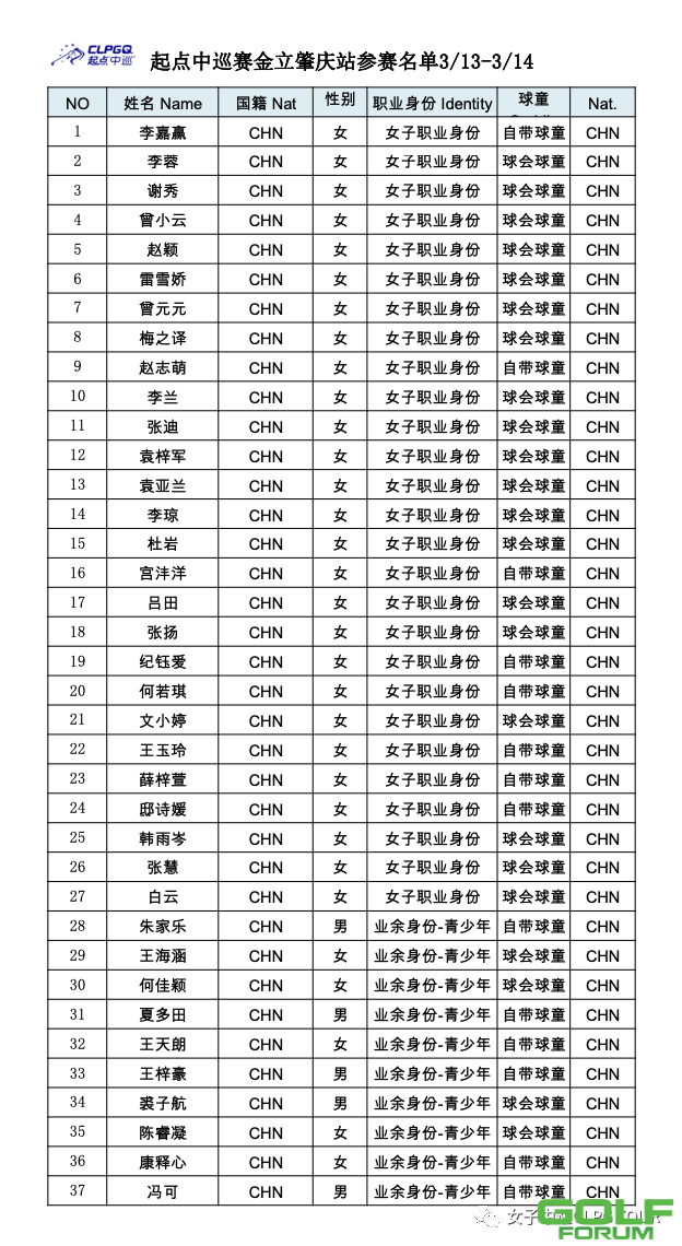 起点中巡金立肇庆站全年赛事揭晓内附最新参赛名单