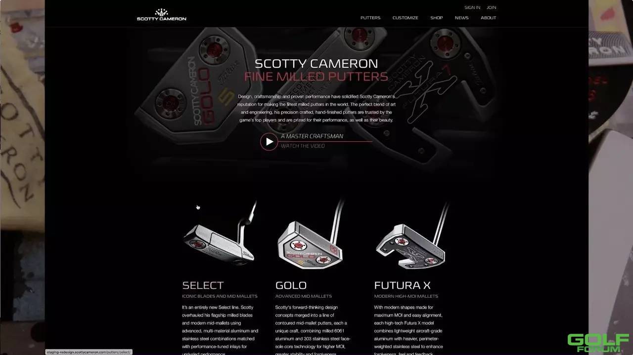 「视频」ScottyCameron网站全新改版！